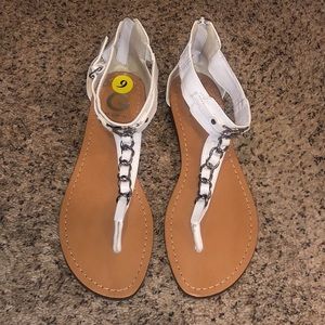 By Guess white sandals